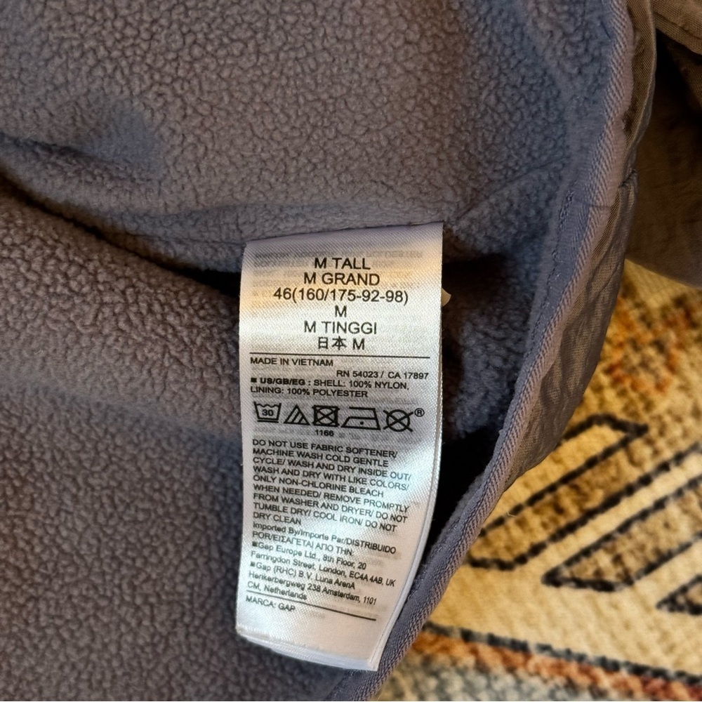 GapFit Women’s Fleece Lined 1/2 Zip Track Jacket Size Medium Tall - Picture 11 of 11